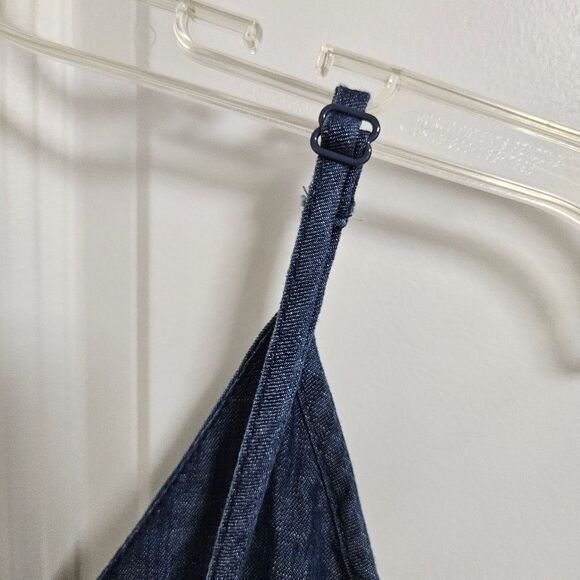 Mossimo Co. Denim Strappy Tie Front Romper Women’s Small Blue Jumper Boho  EUC - Picture 11 of 11